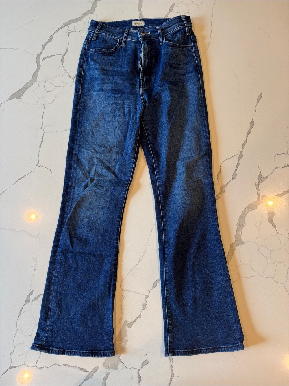 MOTHER Dark Blue Flare Jeans